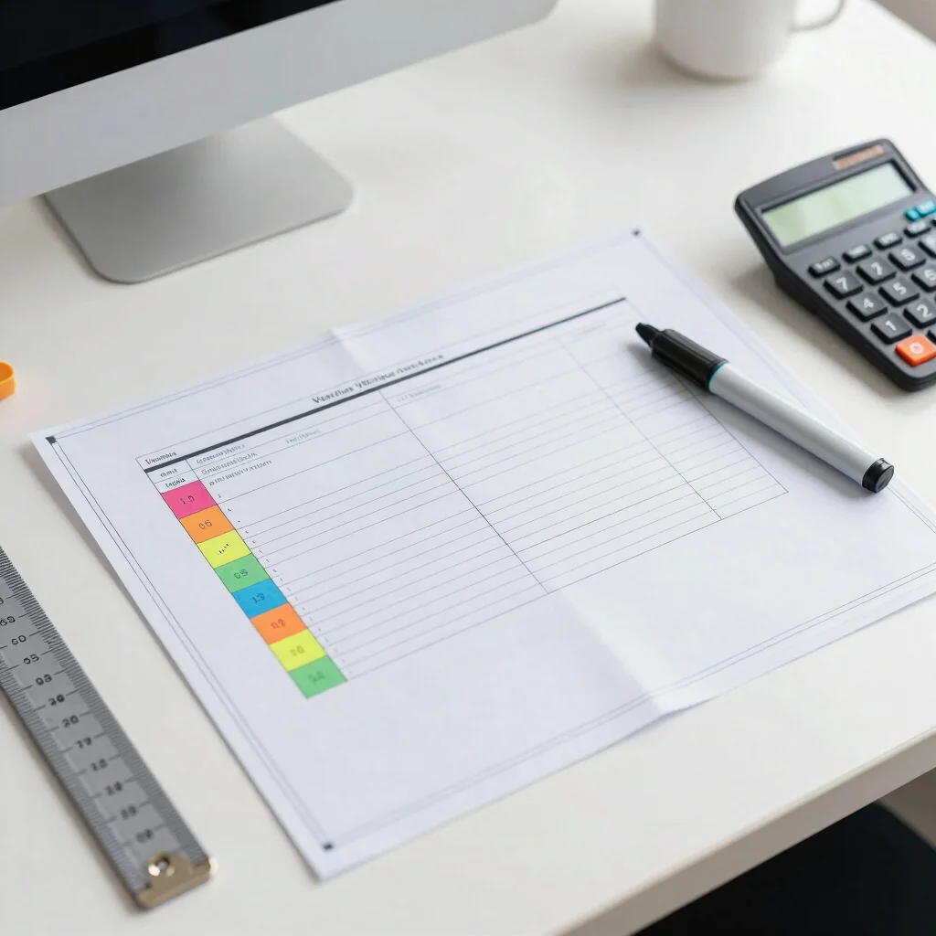 Variation claim checklist and marked cost records